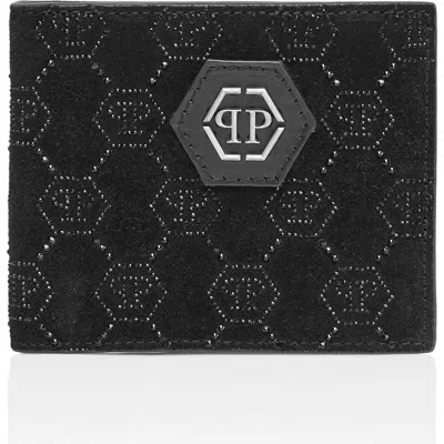 Philipp Plein French Wallet Monogram Men In Black/black