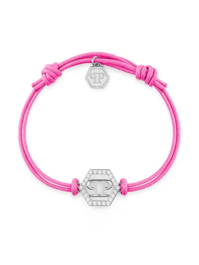 Philipp Plein Friendship Hexagon Bracelet In Silver