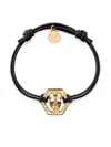 Philipp Plein Linked Cotton Cord Bracelet Man Bracelet Gold Size Onesize Cotton In Gold