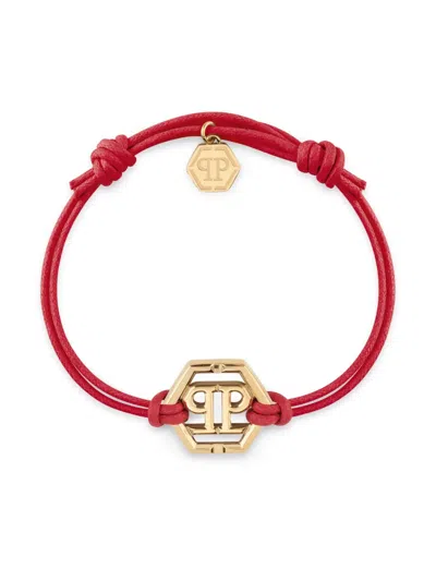 Philipp Plein Friendship Hexagon-pp Bracelet In Red