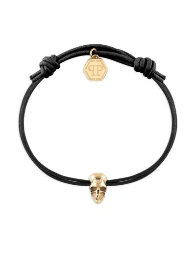Philipp Plein Friendship Skull Bracelet In Black