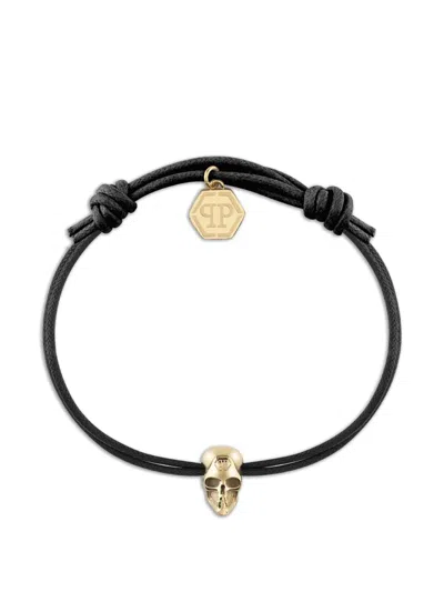 Philipp Plein Friendship Skull Bracelet In Black