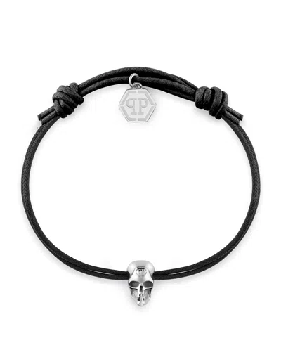 Philipp Plein Friendship Skull Bracelet In Brown