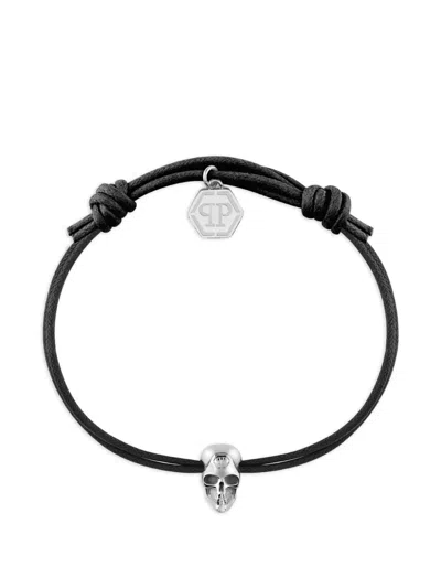 Philipp Plein Friendship Skull-charm Bracelets In Black
