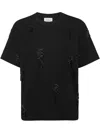 Philipp Plein Fringed T-shirt In Schwarz