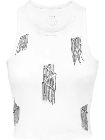 PHILIPP PLEIN FRINGED TANK TOP