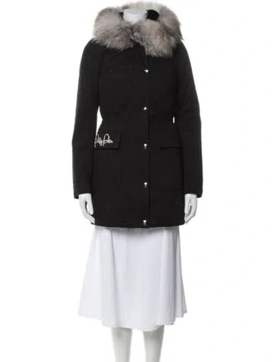 Pre-owned Philipp Plein Fur Coat In Black