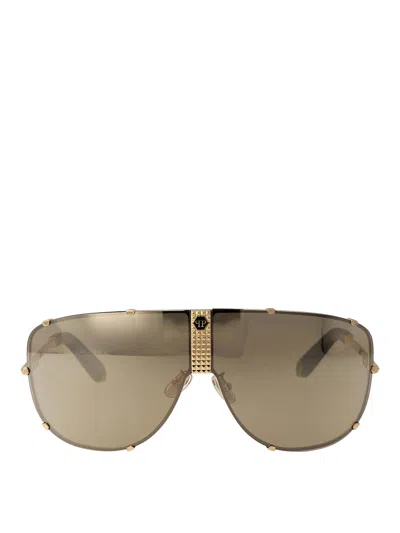 Philipp Plein Sunglasses In Gold
