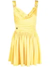 Philipp Plein Kleid Mit Geraffter Taille In Yellow