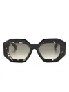 Philipp Plein Geometric-frame Sunglasses In Black