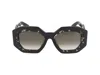 Philipp Plein Geometric Frame Sunglasses Sunglasses In 0700 Black