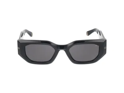 Philipp Plein Geometric Frame Sunglasses Sunglasses In 0700 Black