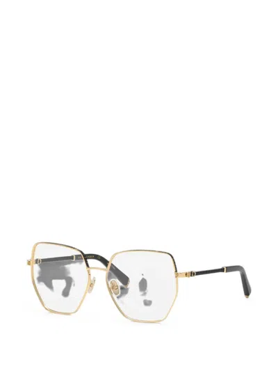 Philipp Plein Geometric-frame Glasses In Gold