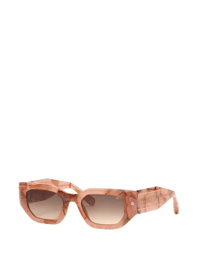 Philipp Plein Geometric-frame Sunglasses In Pink