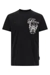 Philipp Plein Crew Neck T-shirt With Print In Black