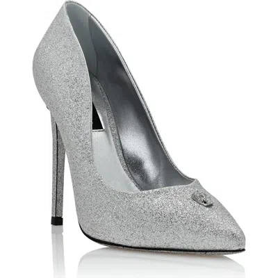 Philipp Plein Glitter Decollete Pumps Women In Silver