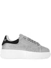 Philipp Plein Glitter Sneakers In Gray