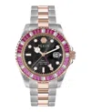 Philipp Plein Gmt-i Challenger Baguettes Bracelet Watch In Metallic