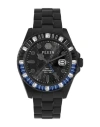 Philipp Plein Gmt-i Challenger Baguettes Bracelet Watch In Black