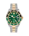 Philipp Plein Gmt-i Challenger Baguettes 44mm In Green/two-tone
