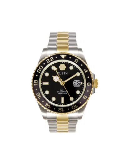 Philipp Plein Gmt-i Challenger Two-tone Stainless Steel Bracelet Watch/44mm In Metallic