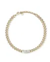 Philipp Plein Gold Chain Necklace With Crystals And Nameplate In Gold