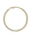 Philipp Plein Gold Chain Necklace With Crystals And Nameplate In Gold