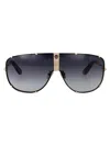Philipp Plein Gold C/parti Verde Metal Sunglasses In Brown