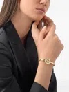 Philipp Plein Gold Crystal Logo-detail Bracelet In Gold