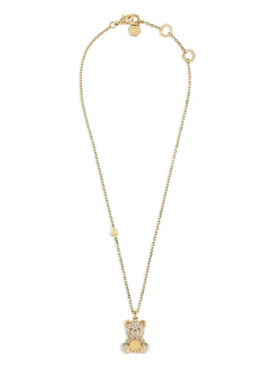 Philipp Plein Goldhalskette Mit Teddy