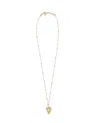 Philipp Plein Gold-plated Crowned Skull Necklace With Preciosa Crystals In Gold