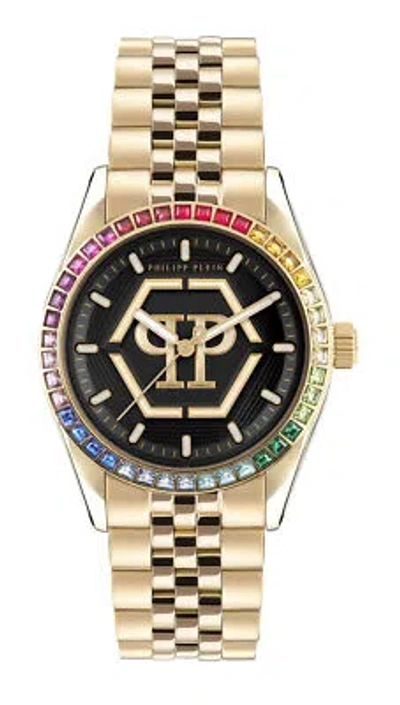 Pre-owned Philipp Plein Gold Womens Analogue Watch Date Superlative Pw2ba0623
