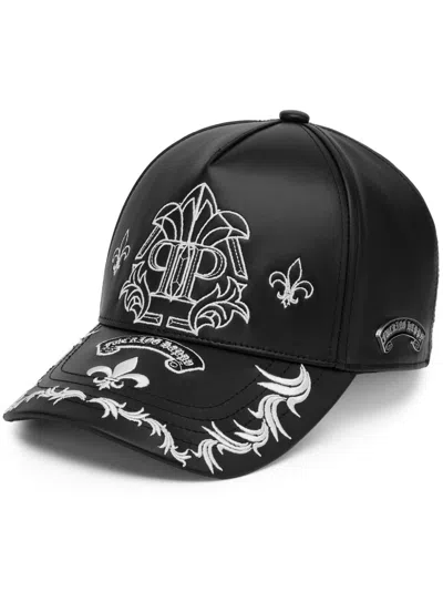 Philipp Plein Gothic Plein Baseball Cap In Black