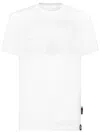 Philipp Plein Gothic Plein-embroidered Round-neck T-shirt In White