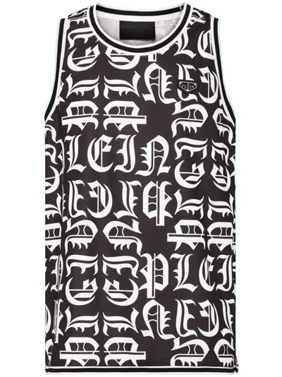 Philipp Plein Basket Tank Top Gothic Plein Men In Black