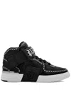 Philipp Plein Gothic Plein Mid-top Sneakers In Black
