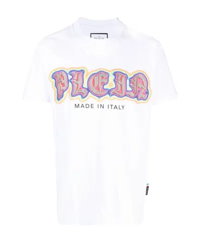 Philipp Plein Gothic Plein-print Cotton T-shirt In White