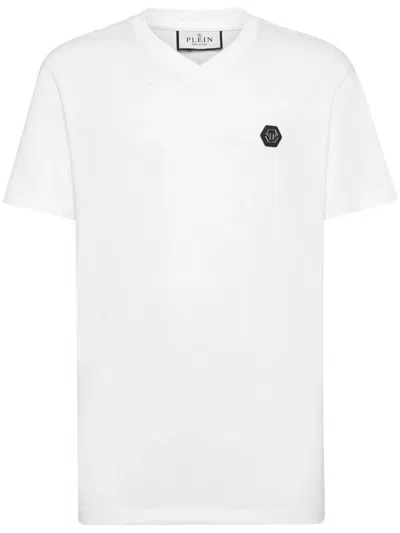 PHILIPP PLEIN GOTHIC PLEIN-PRINT V-NECK T-SHIRT