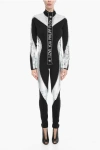 Philipp Plein Gothic Skii Jumpsuit With Crystal Application