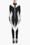 Philipp Plein Gothic Skii Jumpsuit With Crystal Application In Silver