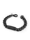Philipp Plein Gothic Tag Braceelt In Black