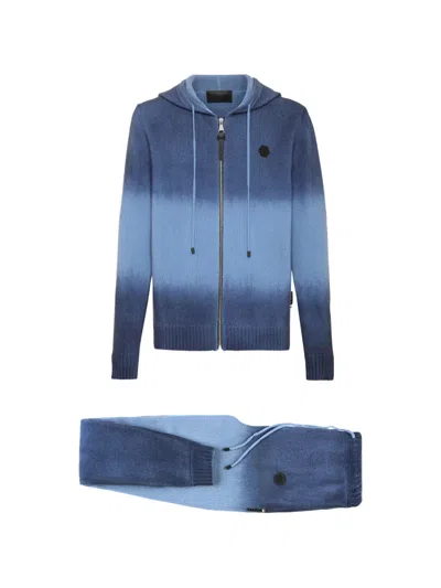 Philipp Plein Gradient Effect Jacket Trousers Set In Multi