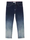 Philipp Plein Gradient-effect Straight-leg Jeans In Blue