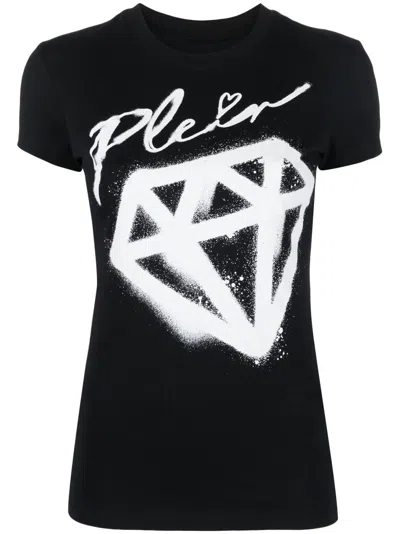 Philipp Plein Graffiti Logo-print T-shirt In Black