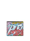 Philipp Plein Graffiti-print Leather Wallet In Red