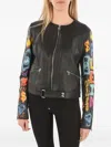 Philipp Plein Graffiti-printed Leather Jacket In Black