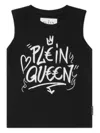 Philipp Plein Grafitti-print Crystal-embellished T-shirt In Black