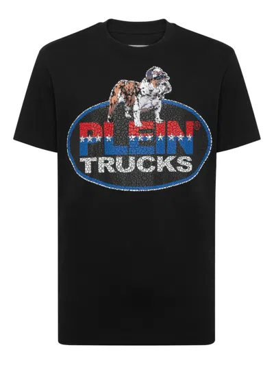 Philipp Plein Graphic Bulldog-print T-shirt In Black