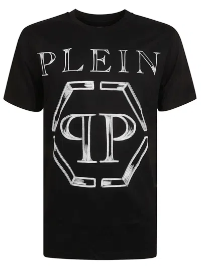 Philipp Plein Graphic-embellished Black T-shirt With Relaxed Silhouette