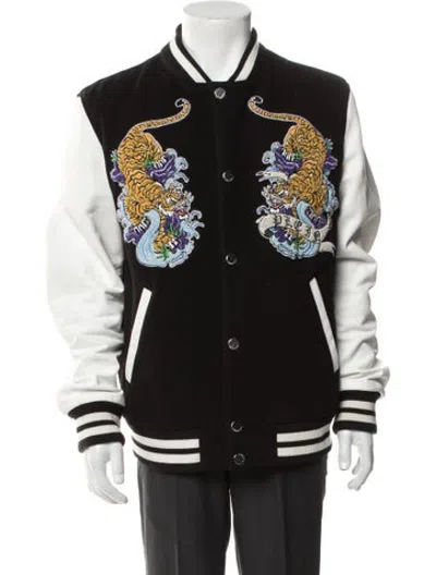 Pre-owned Philipp Plein Graphic Print Bomber Jacket In Black